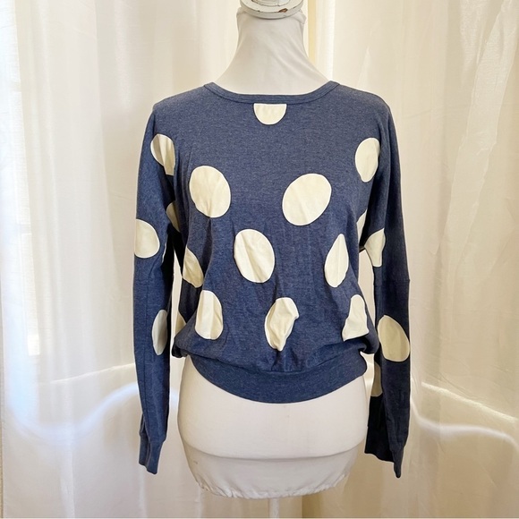 Blue and white dotted Sweater Size Medium - Picture 1 of 7